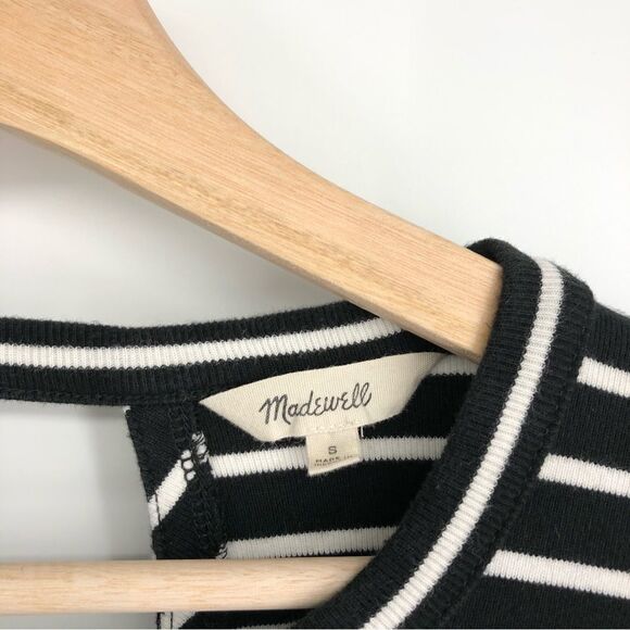 MADEWELL Striped Keyhole Back Mini Dress Size Small - Picture 3 of 10
